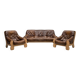 Living room set with 1 sofa and 2 armchairs.