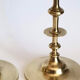 Duo of brass candle holders