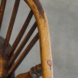 Set of 2 very charming antique English highback Windsor dining chairs