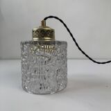 Pair of antique vintage glass pendant lights