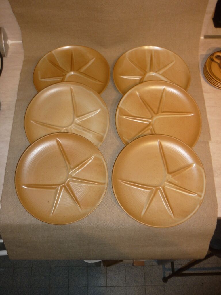 Fondue/raclette plates sandstone CNP Village