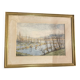 Lithograph Marsh Landscape Signed F Cavel