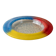 Vintage Murano glass bowl - blue, red, and yellow glass with bubbles - Italy 1980s - Pop Art design