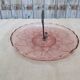 Plat a anse en verre rose