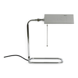 Large original 1980s chrome table lamp by Florian Schulz
