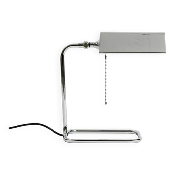 Grande lampe de table en chrome des années 1980 par Florian Schulz