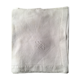6 Old monogram white linen towels