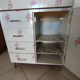 Dressing table / bathroom furniture floral decor 70s