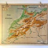 Ancienne carte murale scolaire Vidal-Lablache n°44 – Maroc