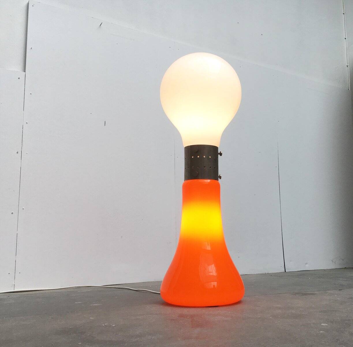 Murano Glass Floor Lamp Model Birillo Mid-Century Italian Space, 1960s