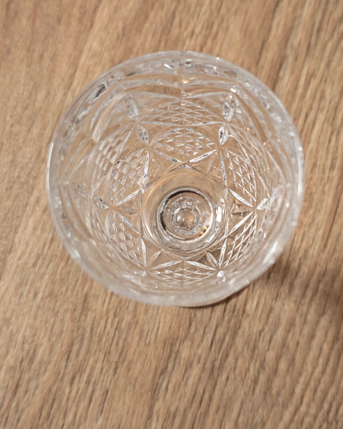 Set of 5 cut glass glasses + vintage crystal bowl