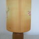 Sandstone lamp with silk shade