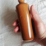 Petit vase soliflore grès céramique marron