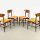 Lot de 4 chaises de salle à manger, années 1960