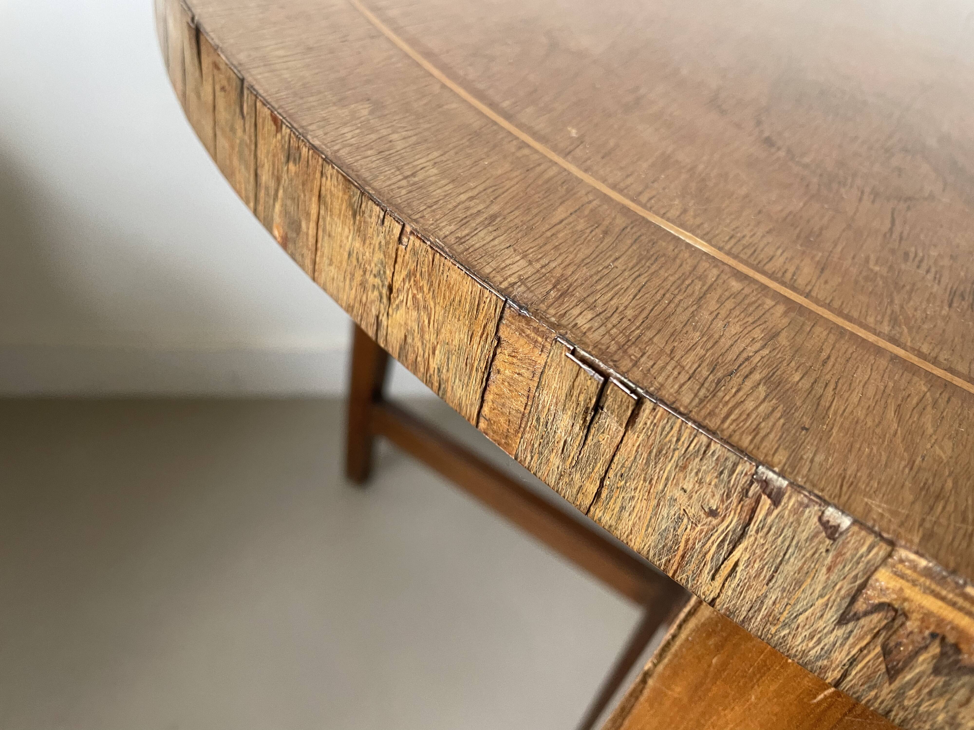 Old round side table