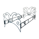 Volute wrought iron bed