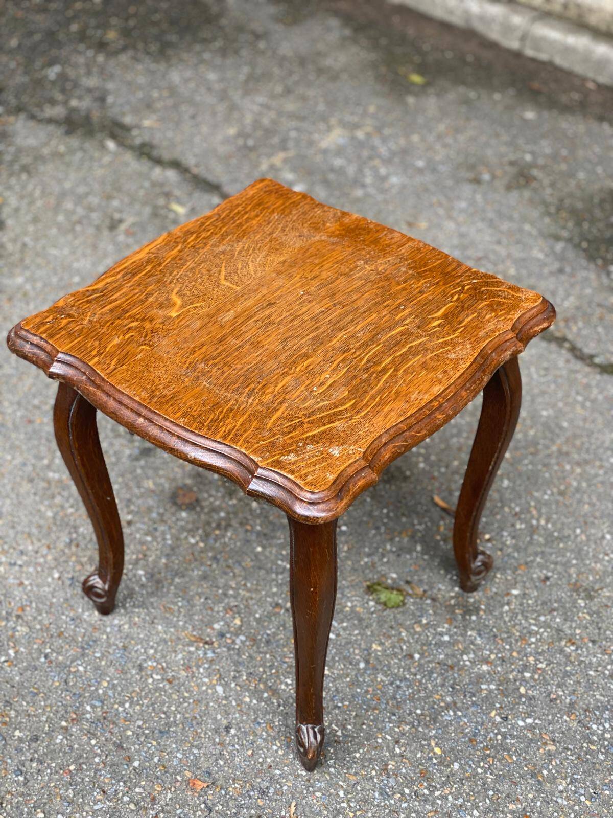Louis XV square oak coffee table 1900