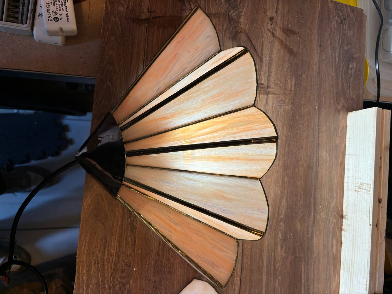 Art deco fan wall light