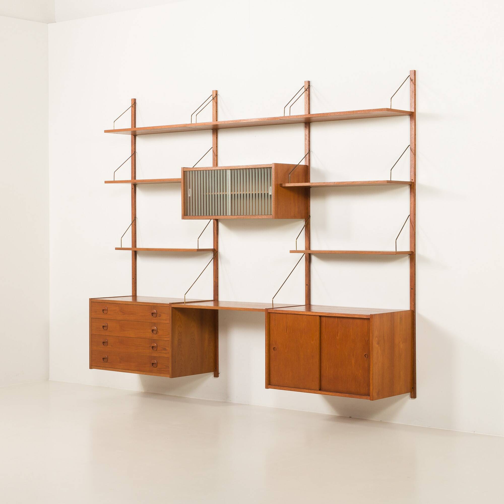 PS System vintage shelving unit by Randers Mobelfabrik, Denmark, 1960s
