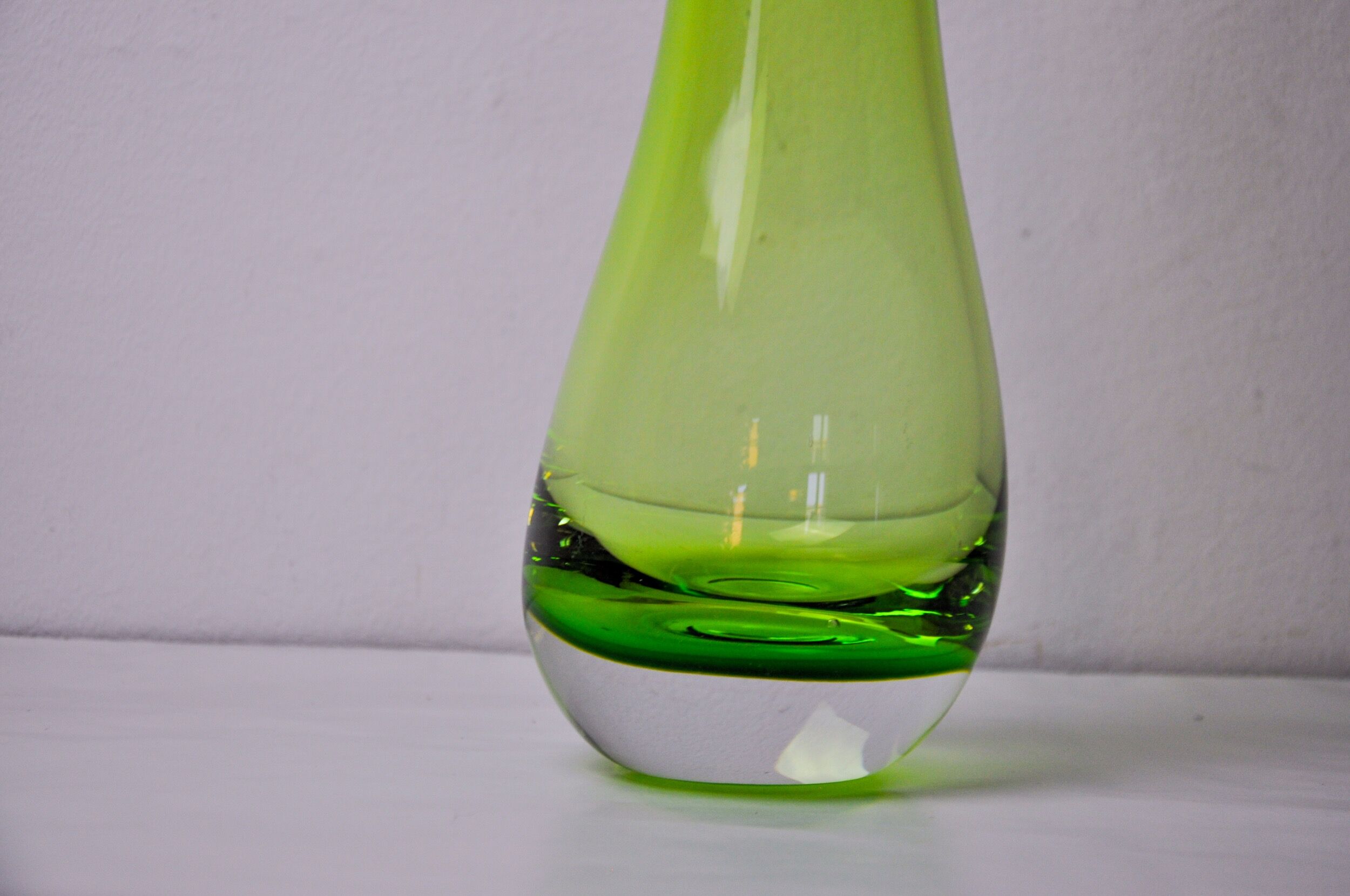Green sommerso vase XL by seguso, Italy, 1970