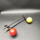 Vintage coat rack hook two colorful balls 60s