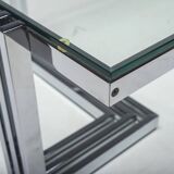 Vintage Coffee Table in Chrome and Glass, 1960s