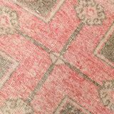 3x9 Peach Red Vintage Turkish Runner Rug, 91x274Cm SK20604