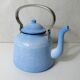 old enamelled steel kettle
