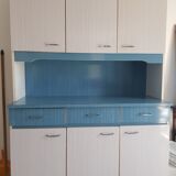 Blue and white formica sideboard