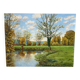 Paysage d’automne, huile sur toile signé Lagarde