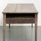 Antique French oak dining table for 6 to 8 people with a baguette drawer