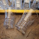 Set of 12 engraved glasses – 50s-60s
