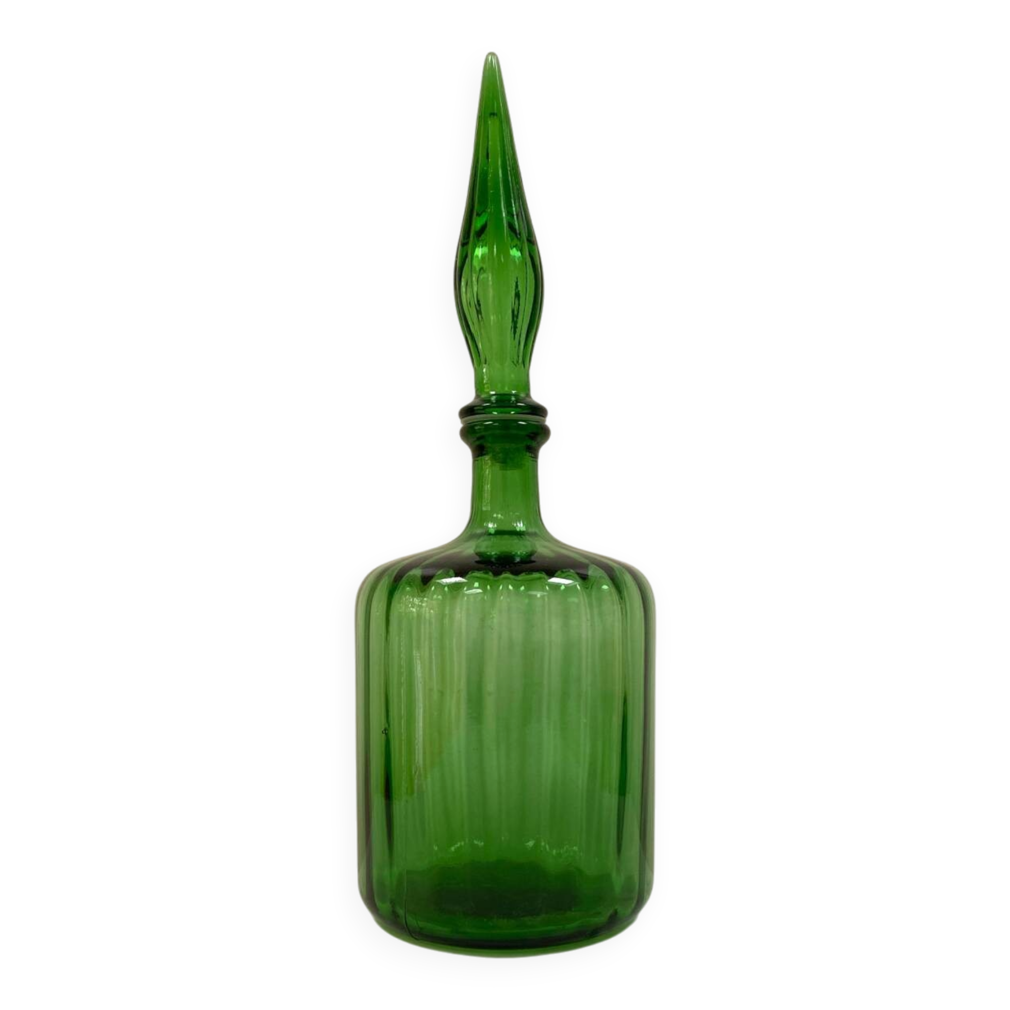 Carafe en verre italien Empoli, années 60