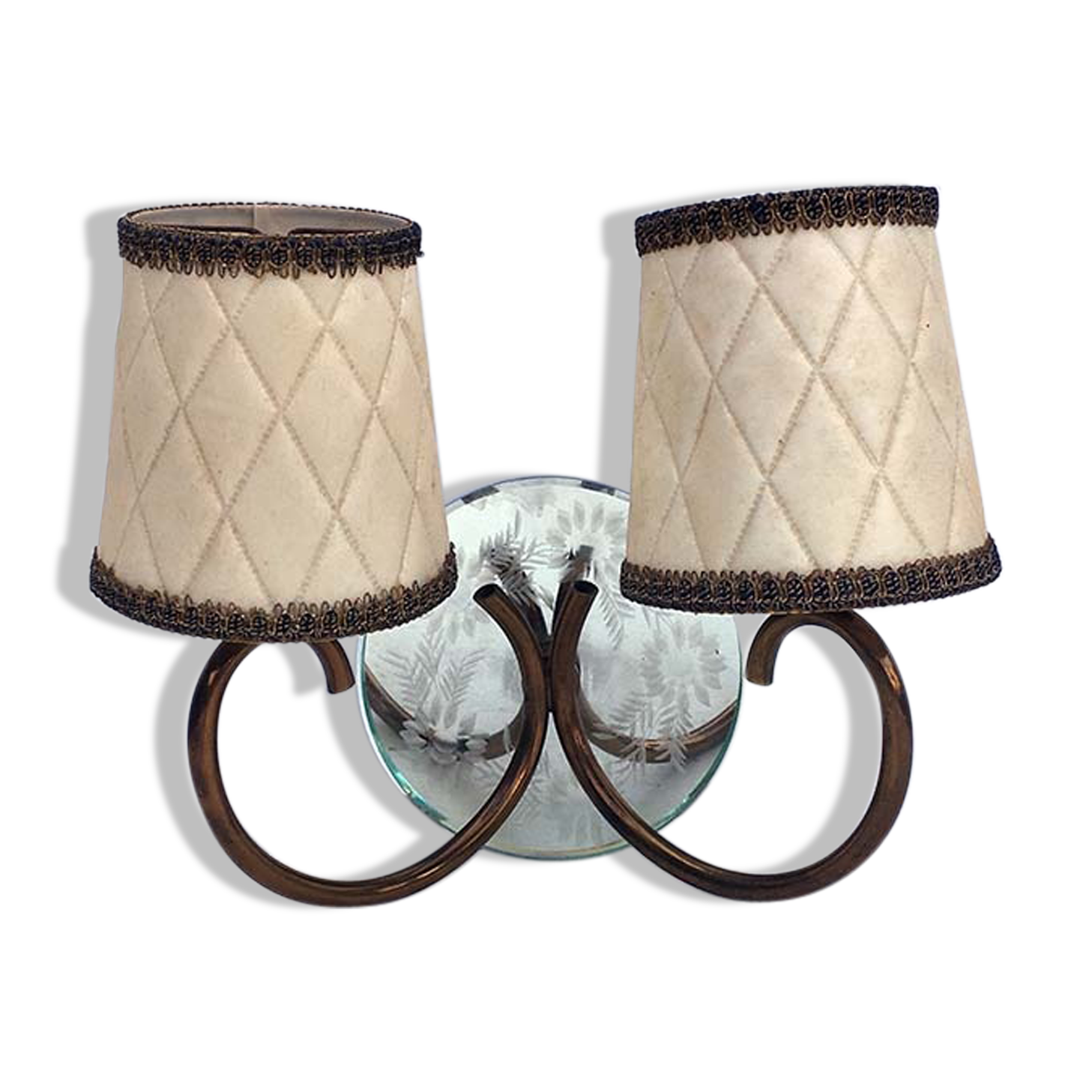 Applique laiton et miroir