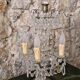 Girandole in gilded bronze and glass pendants