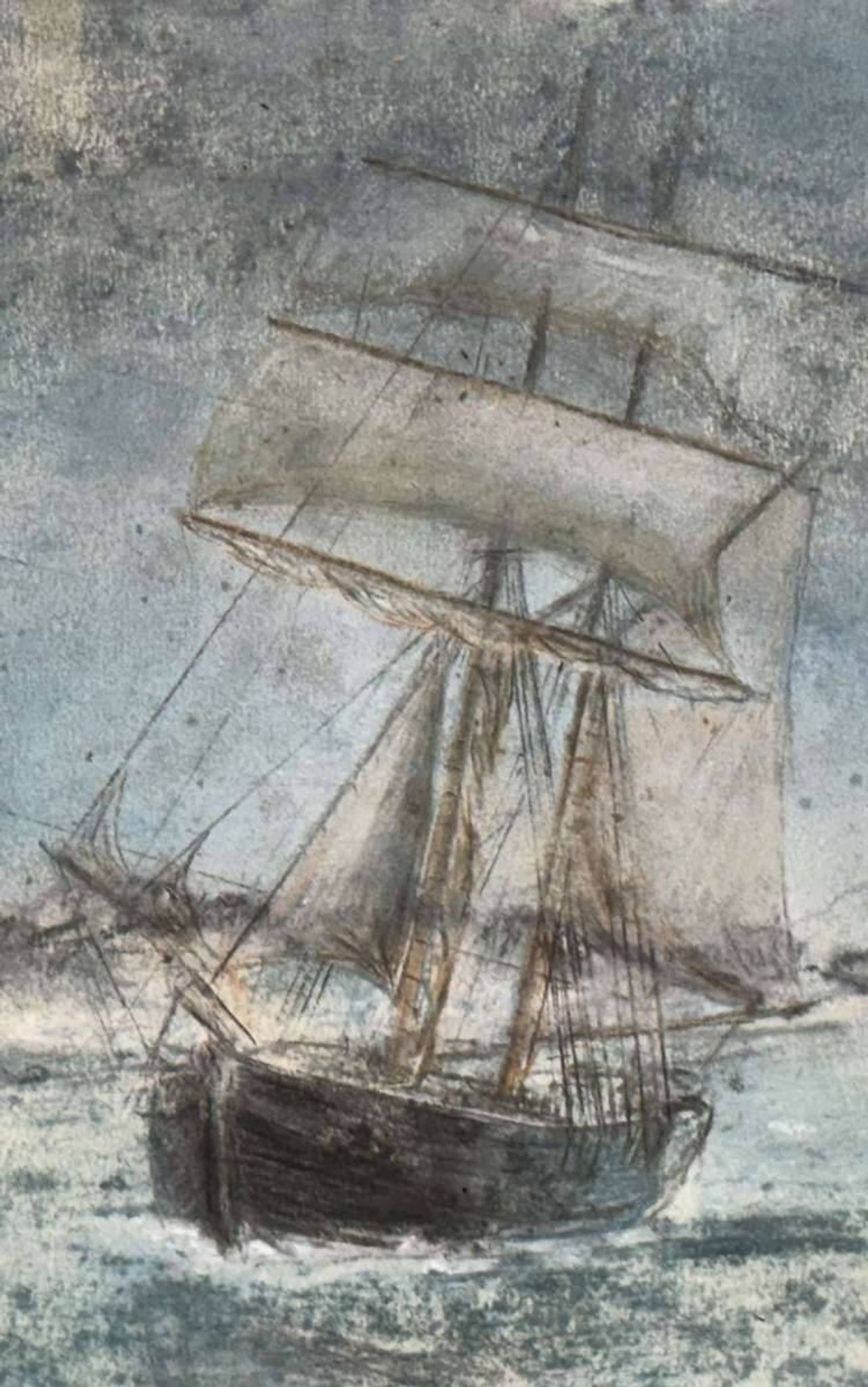 Aquarelle sous verre fin XIXème signée A.Johnston 1891
