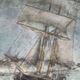 Watercolour under glass, late 19th century, signed A. Johnston 1891.