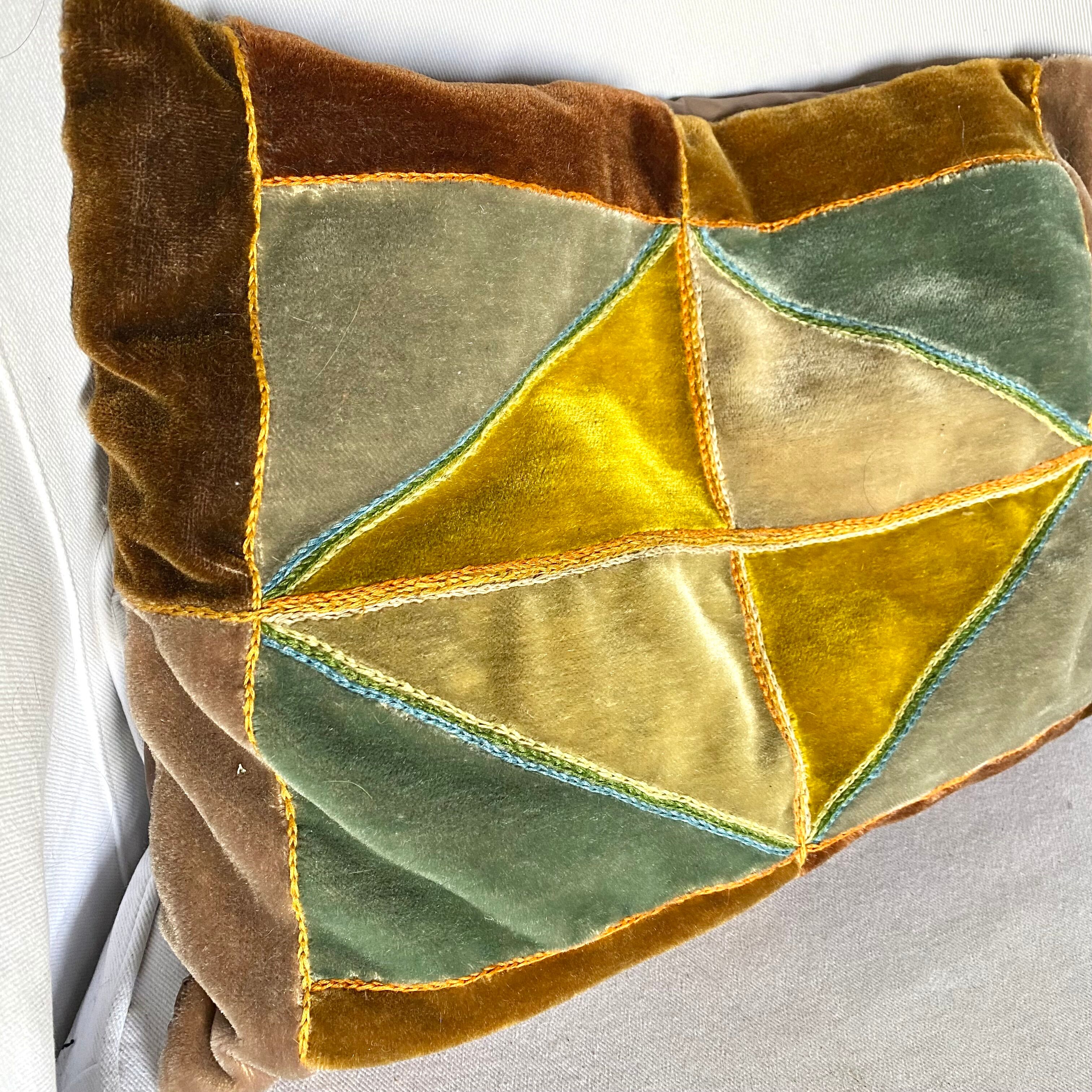 Vintage velvet cushion