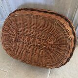 Oval woven wicker basket 52 cm
