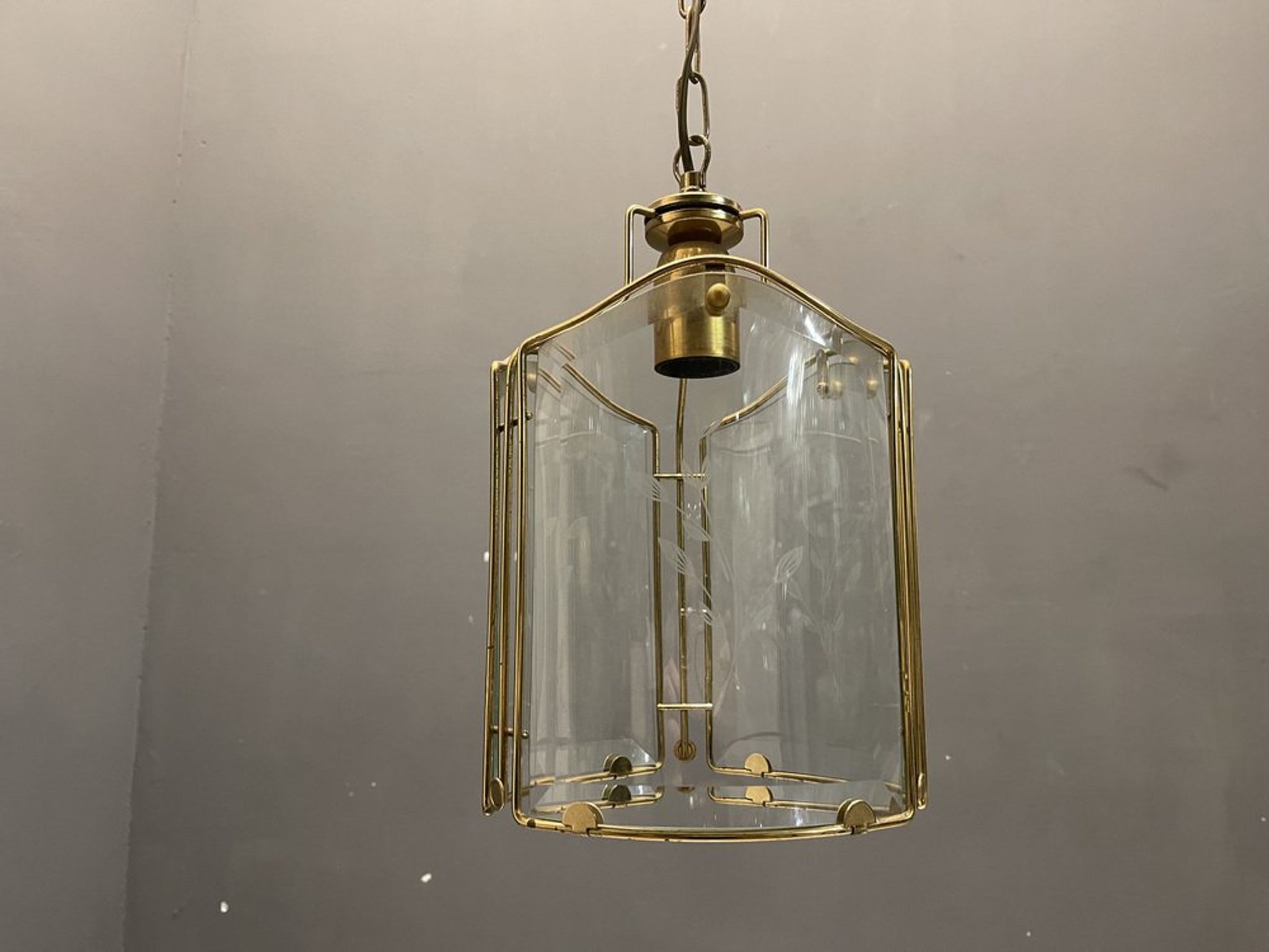 Italian glass brass pendant ceiling lamp