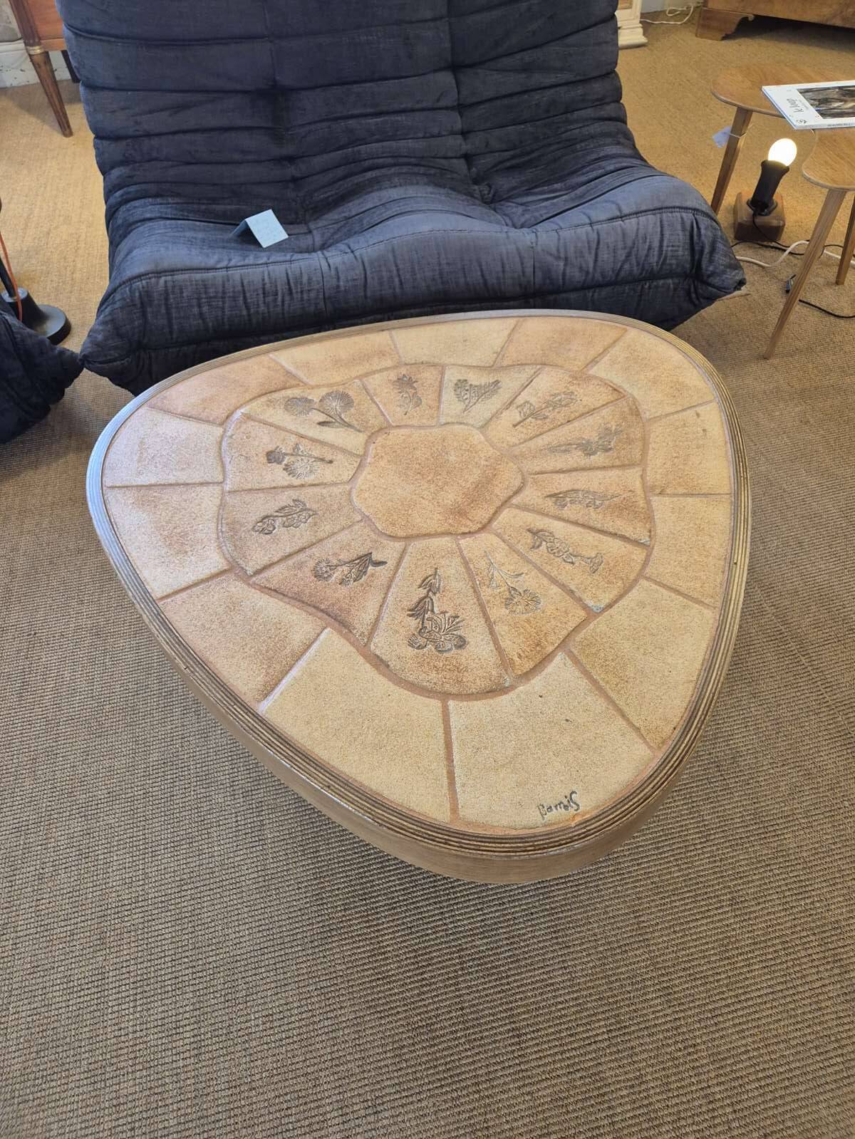 Table basse vintage Barrois Vallauris