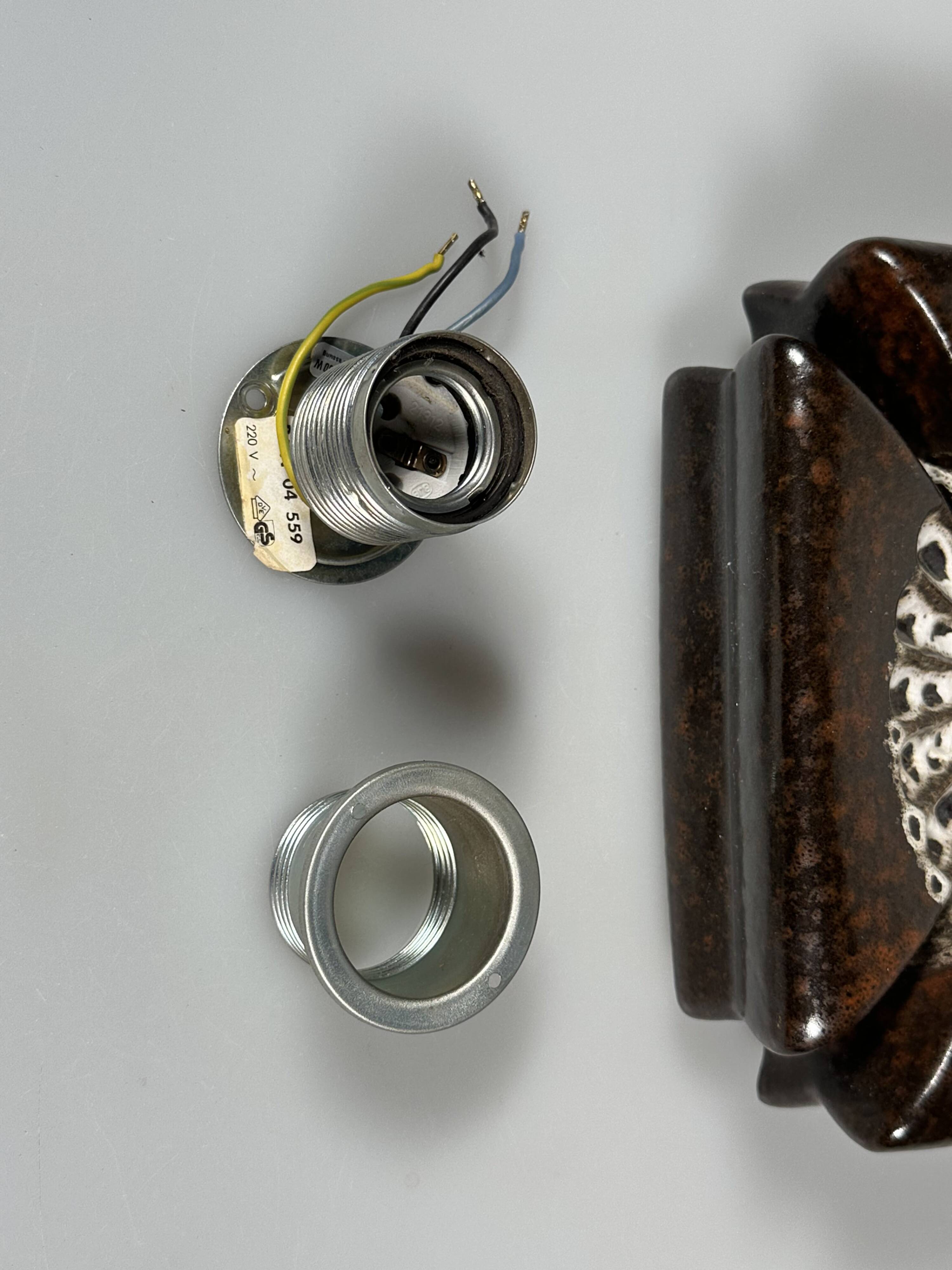 1960s/70s Ceramic Wall Lamp, Mid-Century Wall Sconce, Space Age Design