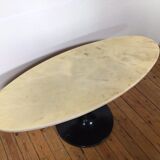 marble coffee table on a tulip base