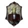 PAN Keramik ceramic wall or ceiling lamp, brown lava glaze, 1970s