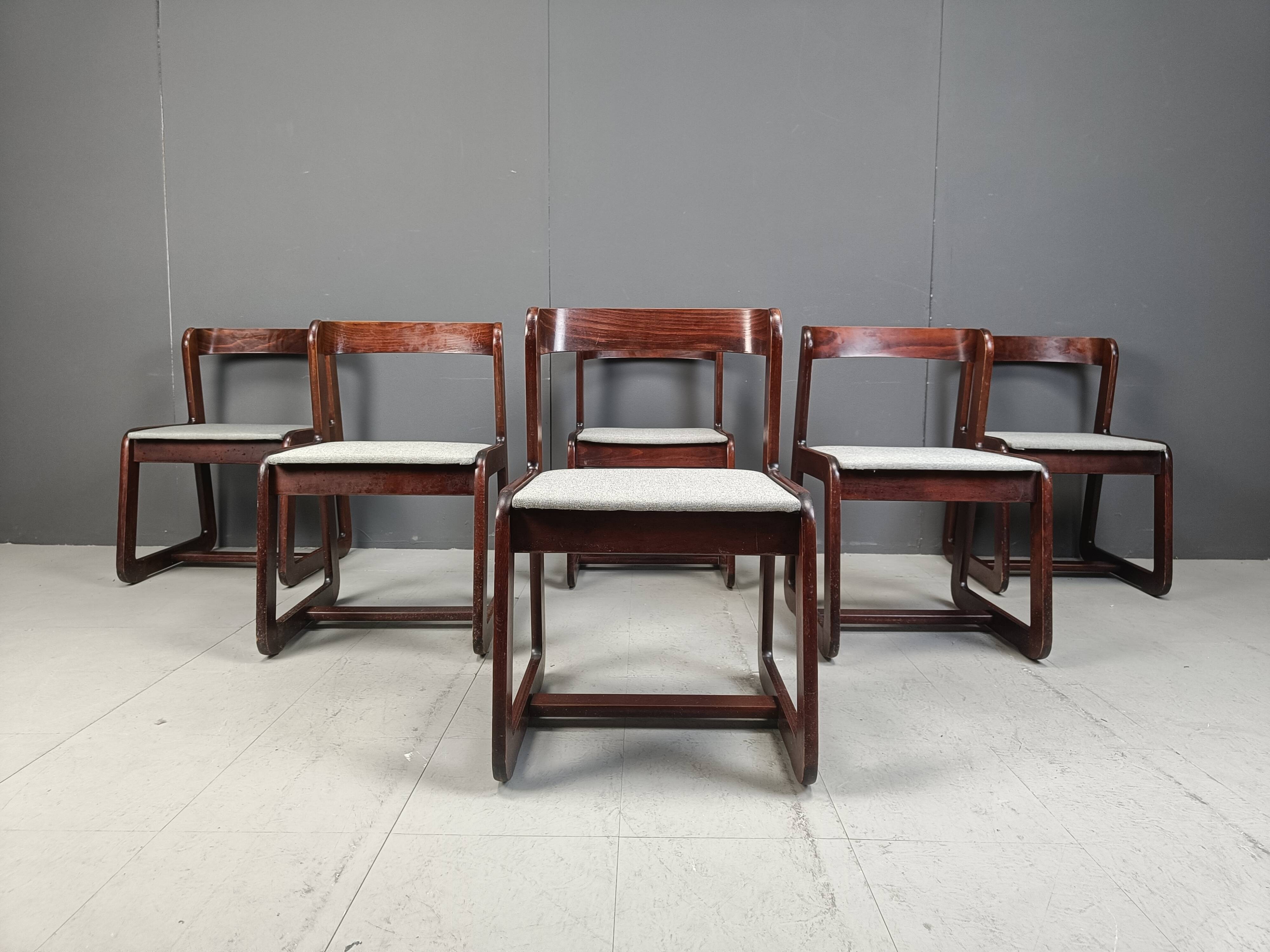 Vintage dining chairs by Mario Sabot, 1970s