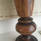 Paire de vases en noyer