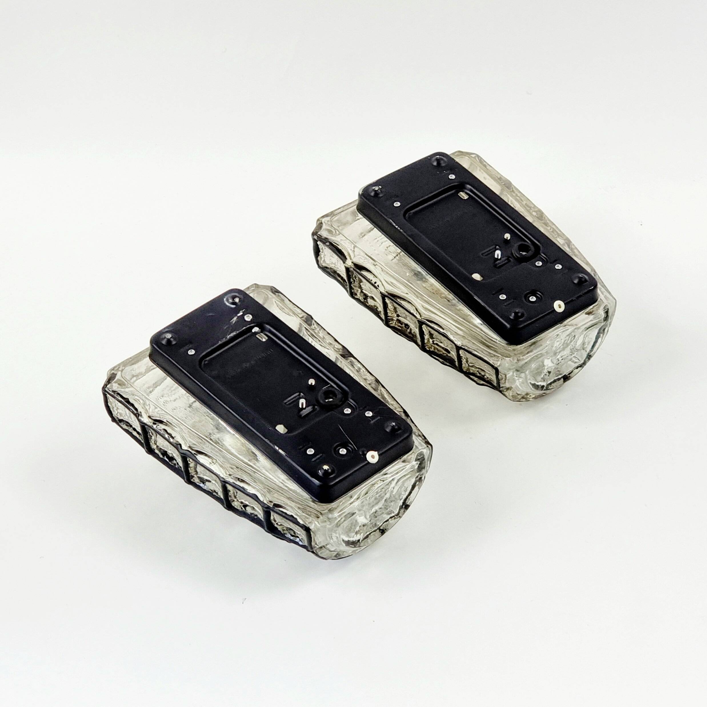 Pair of Mid-Century Modern Glass Wall Lights from Limburg, Germany, 1960s