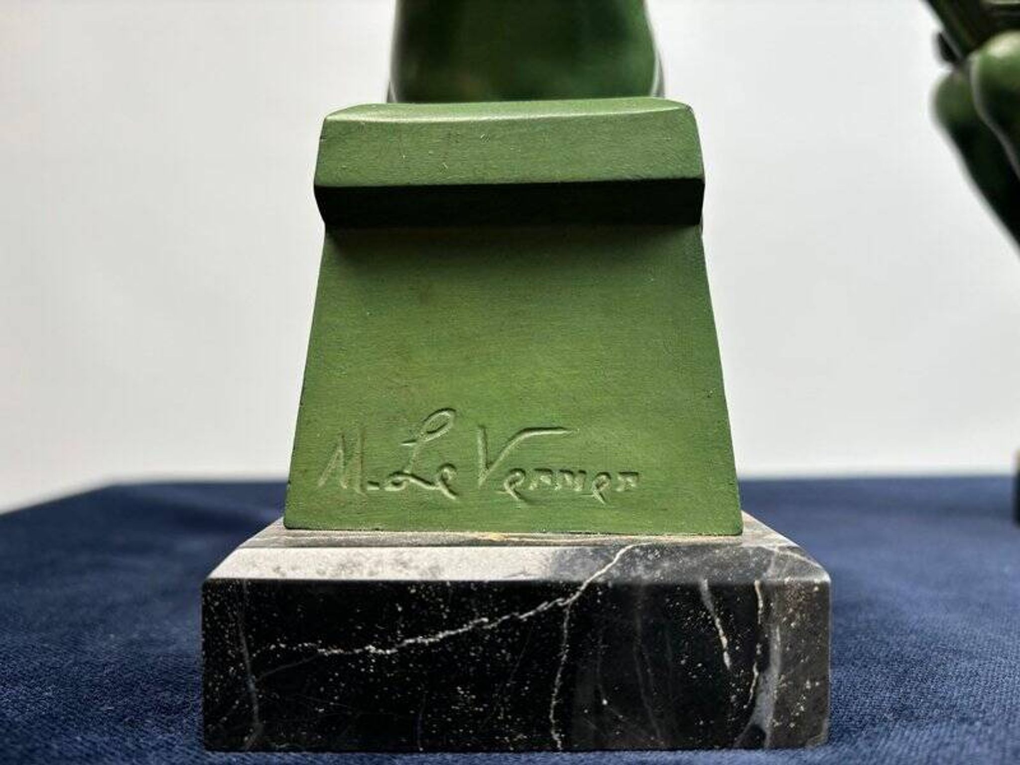 Art Deco Sculptural Bookends by Max Le Verrier, Paris, France, 1925, Set of 2