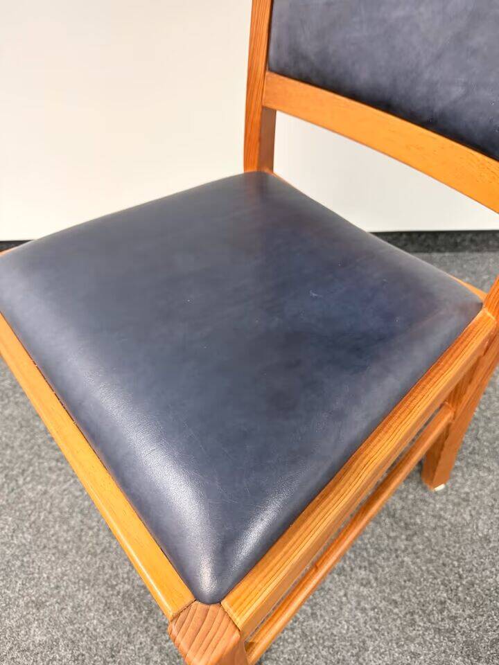 Vintage Set of 6 Solid Wood & Leather Chairs – FOLRM 75 by Andreas Hansen (Price is for 6)
