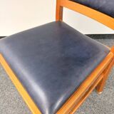Vintage Set of 6 Solid Wood & Leather Chairs – FOLRM 75 by Andreas Hansen (Price is for 6)